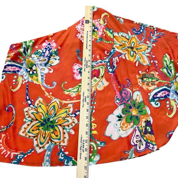 Lauren Ralph Lauren Floral One Shoulder Top Medium Flowy Vacation Colorful - Picture 9 of 9